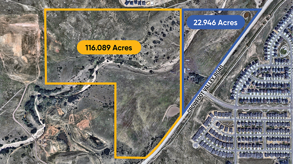 Crowfoot Aerial land for Sale 2 parcels