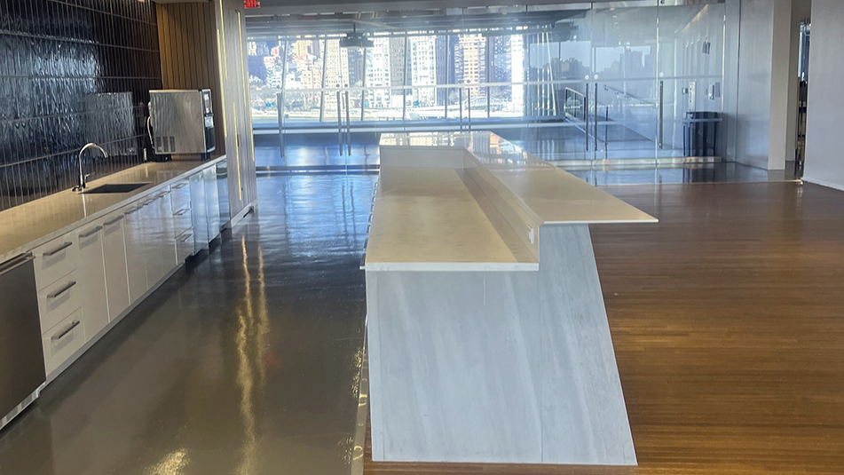 Lobby area of The Bridge at Cornell Tech Campus